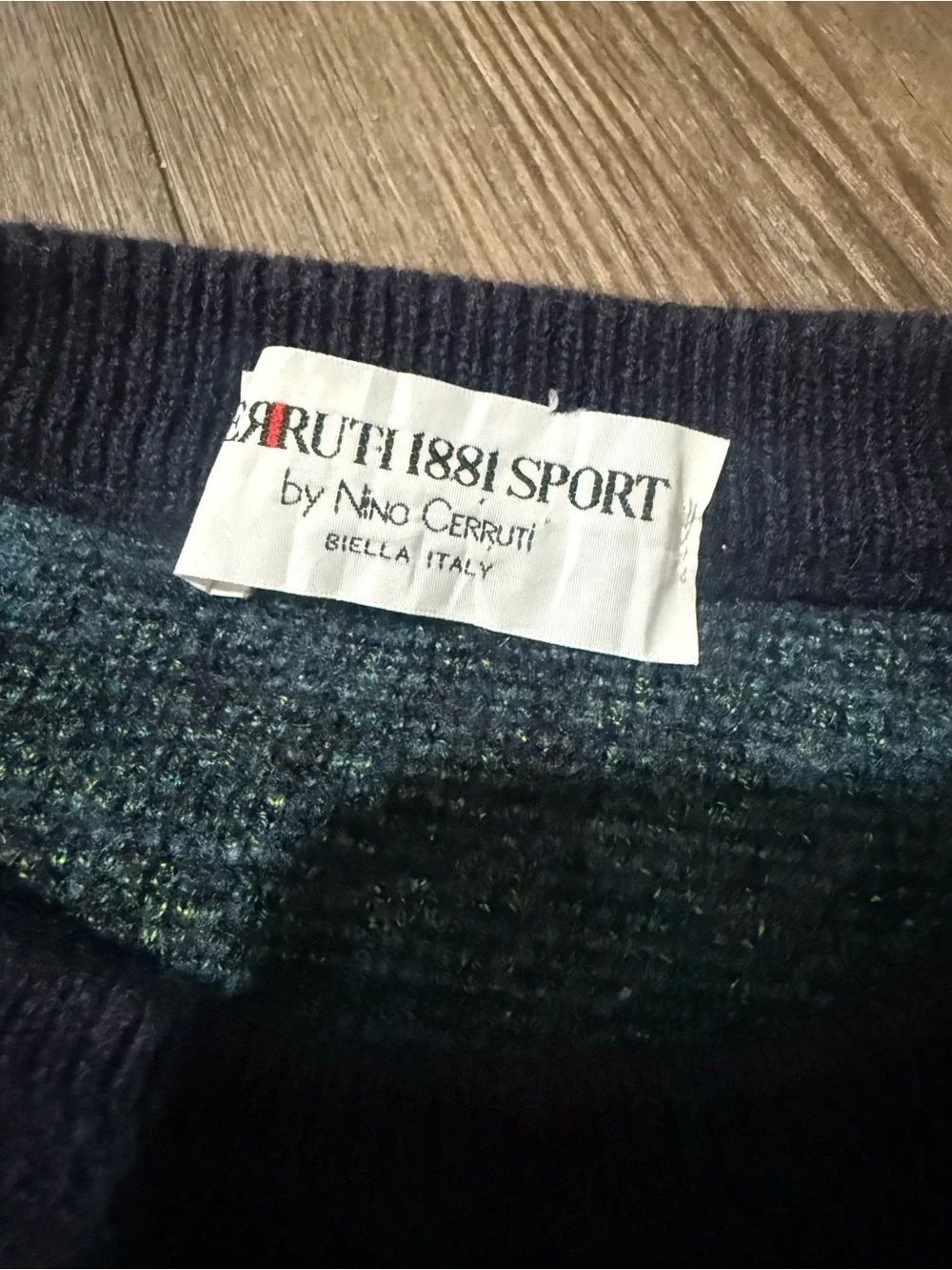 Vintage Cerruti 1881 Sport Wool Blend Abstract Sweater Made in Japan